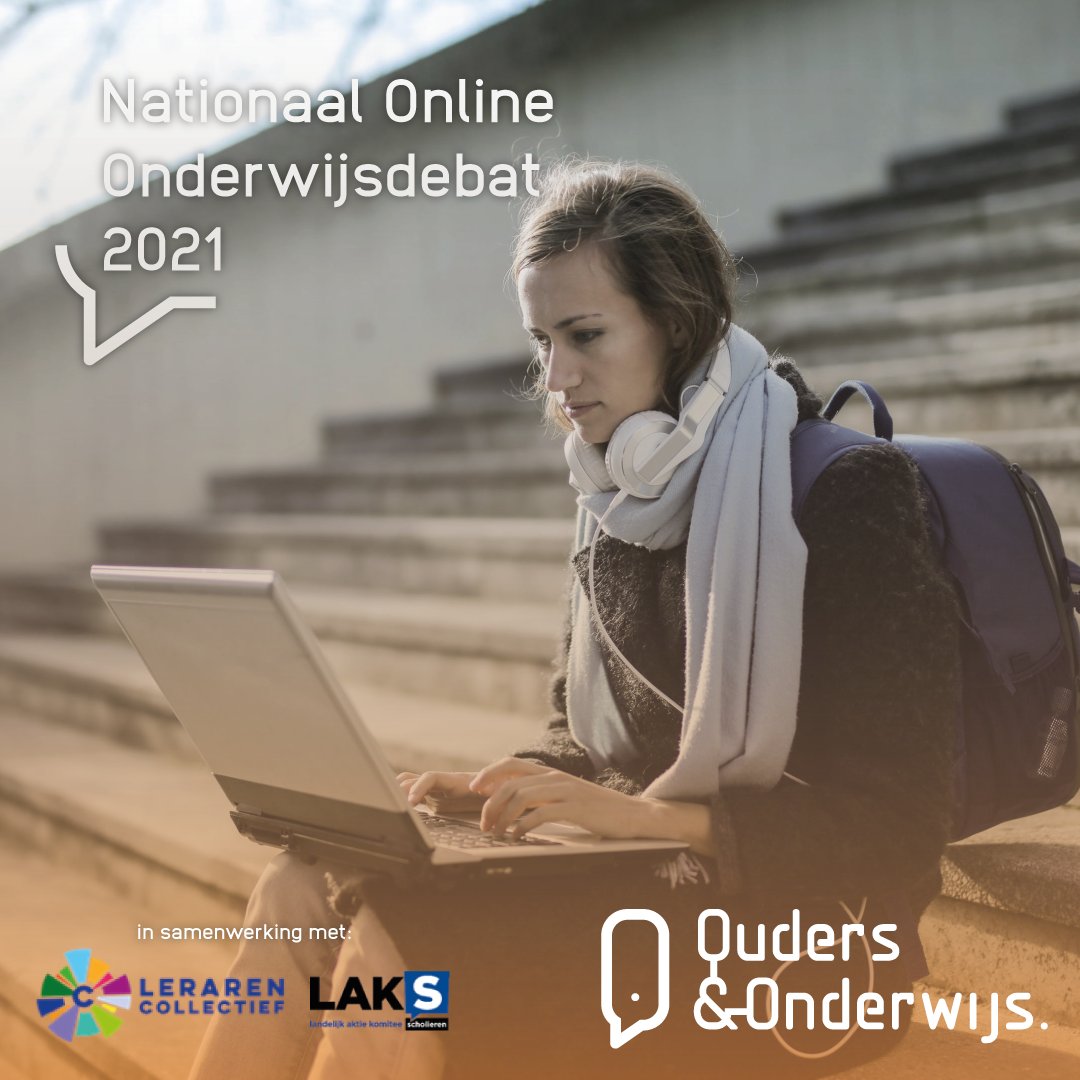 Op maandag 1 maart organiseren we samen met <a href="/LAKStweets/">LAKS</a> en <a href="/Lerarencollect/">Lerarencollectief</a> het Nationaal Online Onderwijsdebat. Politieke partijen gaan online met elkaar in debat over actuele onderwijsthema’s, aangedragen door jou! We zien je graag online op 1 maart op nieuwspoort.nl