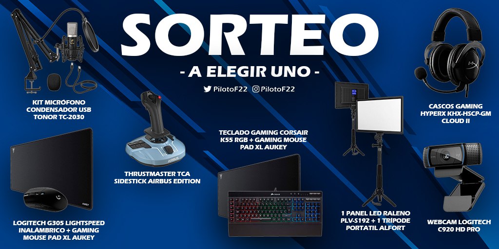 #SORTEO 🎁

¡Esto es por y para vosotros! 

Requisitos 📑

1️⃣ Dar RT
2️⃣ Mencionar a 2 amigos
3️⃣ Seguirme en Twitter
4️⃣ Seguirme en Twitch (twitch.tv/pilotof22)

Finaliza el 31/01/21 (sólo 🇪🇸) 

Participación adicional📸
bit.ly/sorteo_PilotoF…

Bases⚖️
bit.ly/bases_PilotoF2…