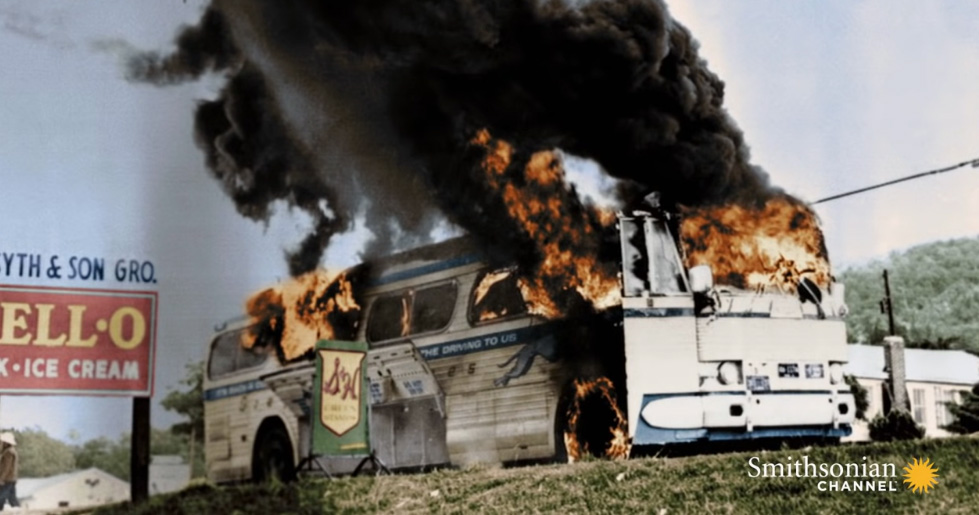 Birmingham already had a notorious reputation for racist violence in 1963.In 1961, a mob assaulted a bus carrying Freedom Riders when they arrived in the city. The same day, another mob bombed a FR bus in nearby Anniston. @SmithsonianChan video: 