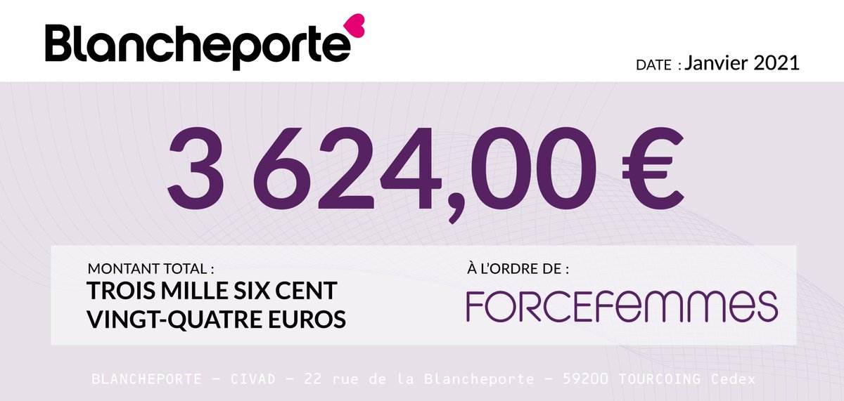 Grâce à l'#engagement de <a href="/blanche_porte/">Blancheporte</a>  et des équipes , à la solidarité de leurs clientes nous avons récolté  3624 € pour soutenir les actions de l'association . MERCI pour cette belle opération solidaire !
#operationmarinières #partenariat #engagement #solidarité