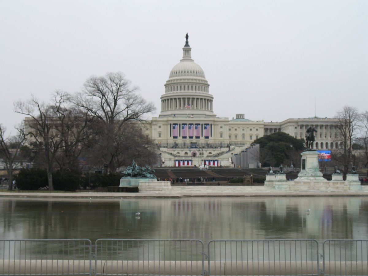 The United States Capitol in Washington D.C. on 1/18/2009, the day before the Inauguration of President Barack Hussein Obama & Vice President Joe Biden.8 years before Barack Hussein Obama sent Iran $1.7 Billion in cash to Iran that chants "Death to America" & "Death to Israel".
