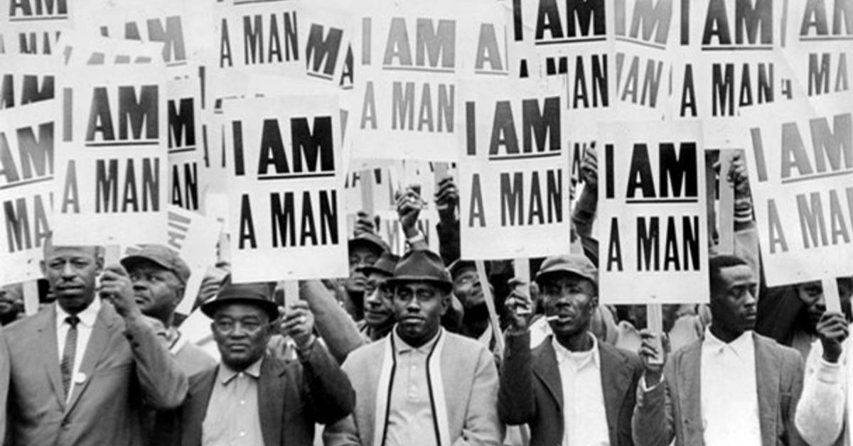 After multiple demonstrations with 10K+ Memphis residents, and the killing of a 16 year protestor are the hands of police, Loeb called in the National Guard. 4,000 troops arrived. The next day, sanitation workers still protested with signs that read “I Am a Man.” 10/