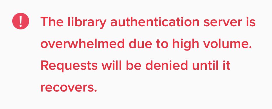 I guess it should be a good sign that the library’s too hot a club to get into right now?