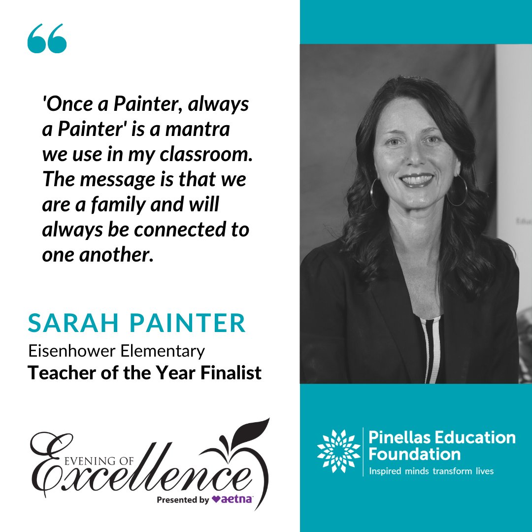 PinellasEd's tweet photo. Sarah Painter representing Eisenhower Elementary is a finalist for @my_pcs Teacher of the Year! Join us in honoring her along with other outstanding teachers at the virtual Evening Excellence on Thurs., Jan. 21. Register to attend this virtual event at https://t.co/XkQs7gYPlg. https://t.co/By28FE369s