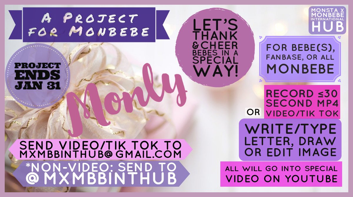 mxmbbinthub's tweet photo. Hi Bebes Project Monly has been extended! Use #Monly &amp; tag us @mxmbbinthub w/ your Tweet submissions. Or send your video/Tik Tok/Art. Pls RT 🙏🏼 We want Bebes to feel loved &amp; appreciated. Thank 1 or more, Fan Base/Group or Cheer one or all Bebes! You are loved! Take a read 👇 https://t.co/zZOk8Nx3dk
