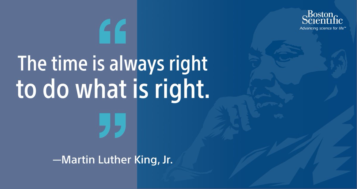 bostonsci's tweet photo. We are united by a deep caring for human life and are inspired by the legacy of Dr. Martin Luther King, Jr. https://t.co/KkStnDUa0j #MLKDay https://t.co/mzoIzAjFVk