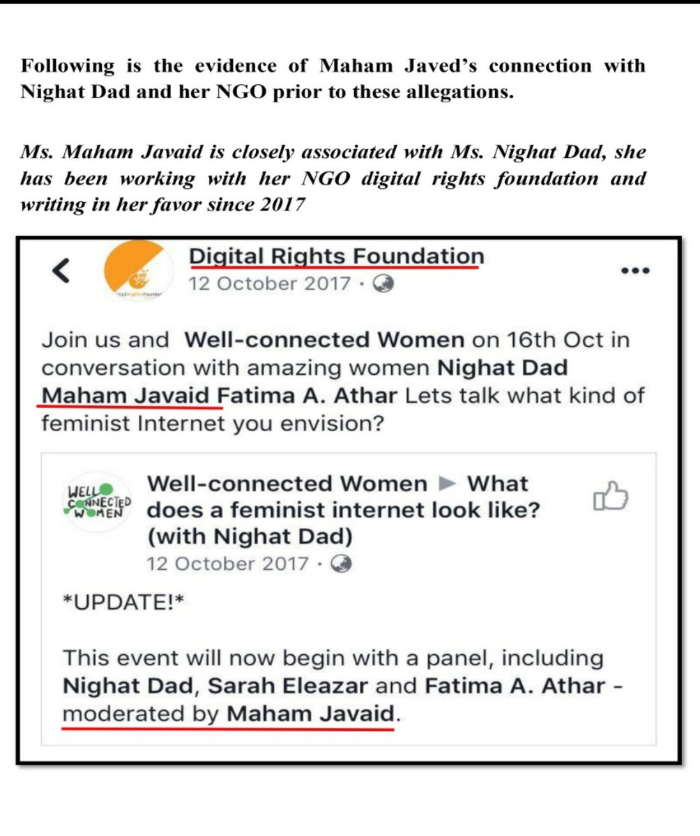 1. Meesha made an allegation on Twitter in 2018. Never went to court or file a case. Used Twitter, Dawn Images, her lawyers’ Twitter clan to get ‘support’. They made baseless claims against Ali. It wasn’t unrelated women coming forth to allege him. It was closely connected women.