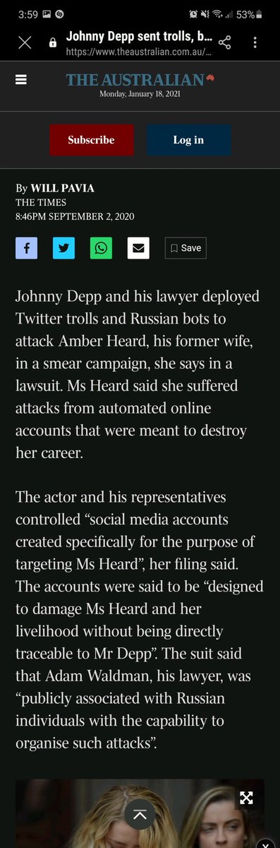 4. Amber Heard claims anyone who speaks for Johnny Depp is paid and is on his payroll and has gotten Russian bots to do his bidding.  #MeToo    #JusticeForJohnnyDepp