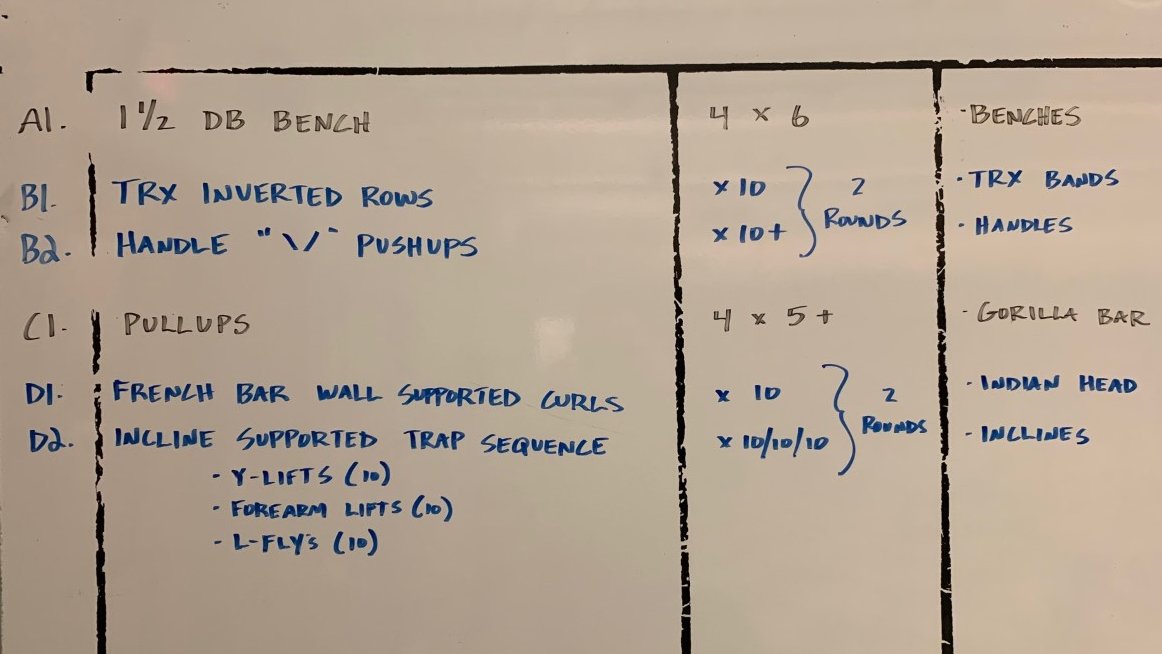 WA_PhysCond's tweet photo. Tuesday, January 19, 2021 (Day 2)

** General Upper Body Workout ** https://t.co/05SHzuRd2h