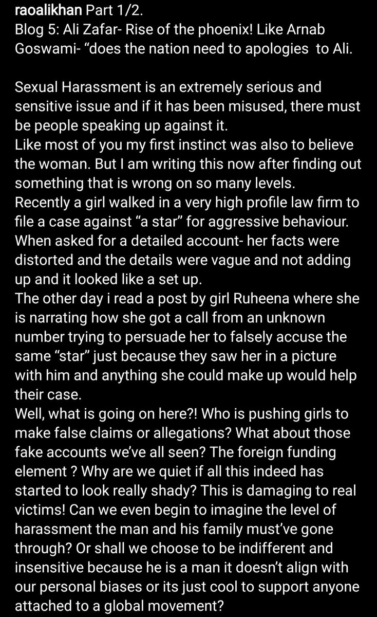 7. Meesha is using feminist platfroms to do her PR constantly. In fact it is genuine activists and industry insiders who know the case who are speaking up for Ali. #MeToo    #JusticeForAliZafar