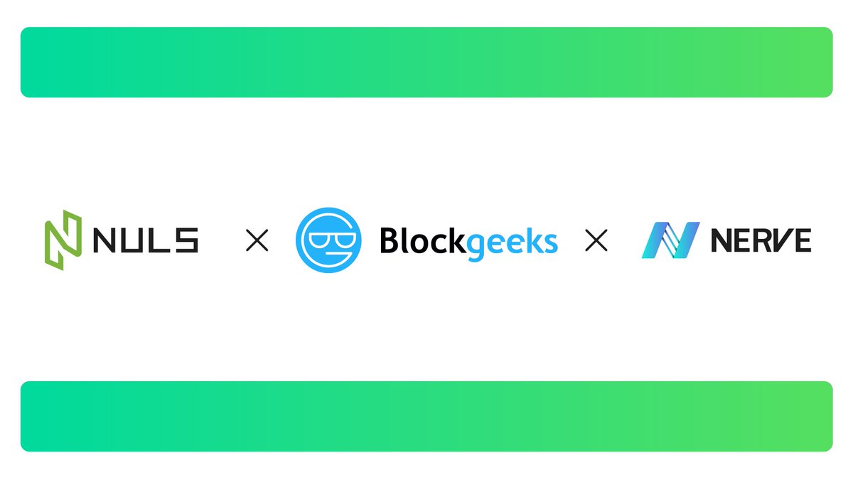 Nuls's tweet image. We&apos;re teaming up with @Blockgks for a special educational webinar on #NULS &amp;amp; #NerveNetwork

Blockgeeks&apos; mission is to share and grow the knowledge around #Blockchain technology and we&apos;re excited to be apart of it.

#Follow us &amp;amp; keep an eye out in the near future for when it drops
