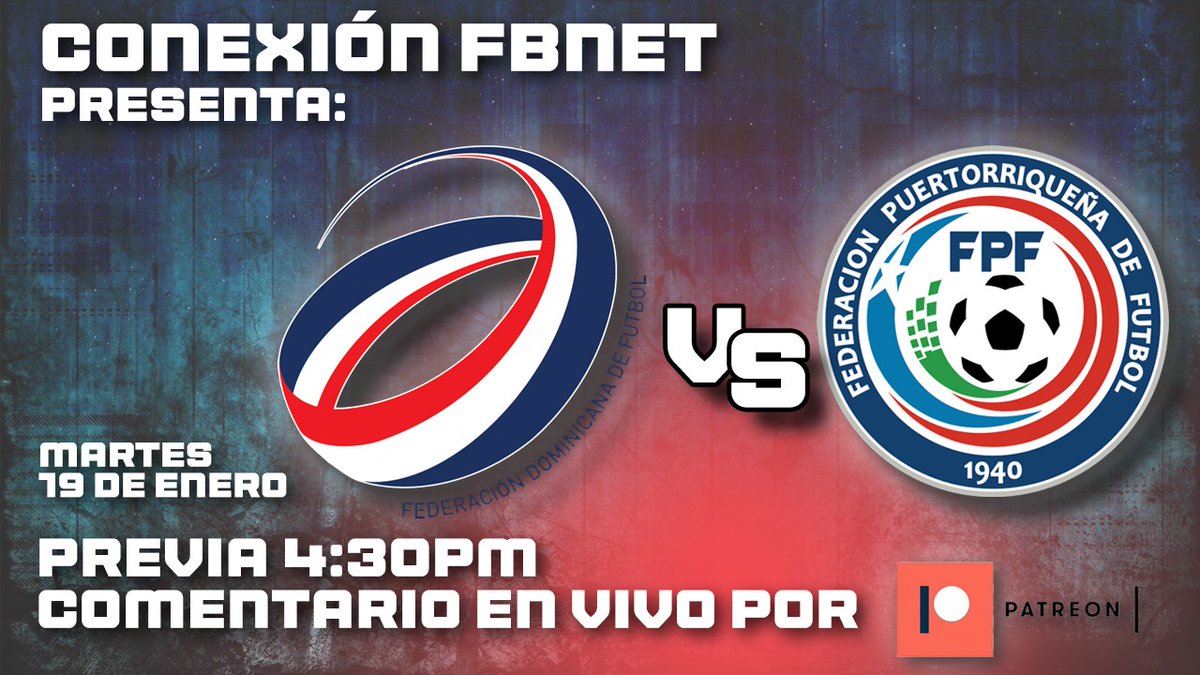 FutbolBoricua's tweet photo. MAÑANA conéctate a las 4:30 PM para la previa del #DOMvPUR con el profesor Alejandro Laín, @reynoso__, y Oscar Guzmán y luego tendremos en Discord exclusivo para nuestros patreons los comentarios del partido #EnDirecto en nuestro #WatchPartyFBNET. Más información en comentarios. https://t.co/uW0w3WJS3c