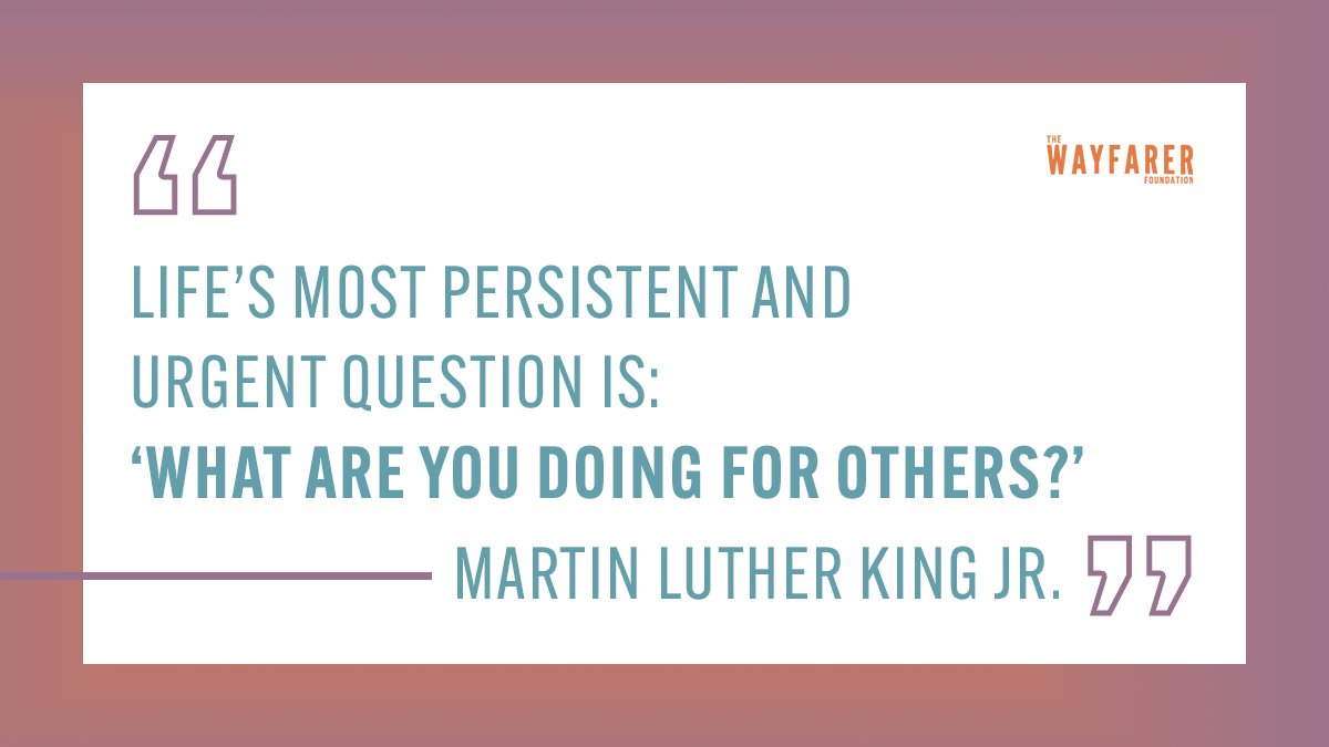 Did you know that #MLK Day is the only federal holiday that is a national day of service?  Like MLK, we hold service &amp; community as in important pillar &amp; we hope to encourage you to be a light to others by being involved locally. What are ways you’re involved with your community?