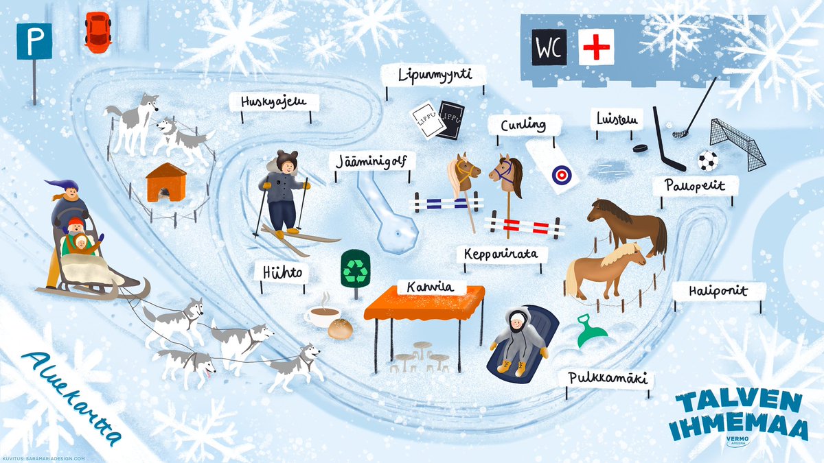 Talven Ihmemaa ➡️ Isolla ulkoalueella mieluisaa tekemistä turvallisesti koko perheelle. Tule tapaamaan ihastuttavia poneja ja astu vauhdikkaan huskyvaljakon kyytiin. Miten olisi matsi jääminigolfissa? Järjestyy👌 Talvikeskus on auki 1.2.-14.3.

Lisätietoa: talvenihmemaa.fi