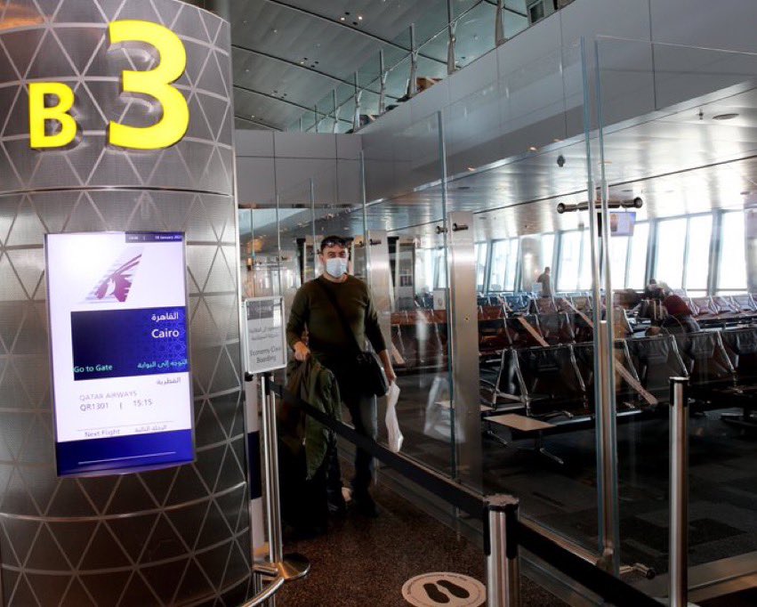 qatarairways's tweet photo. #QatarAirways resumed services today to #Egypt with daily flights to Cairo International Airport. https://t.co/pufxzmCSaN
