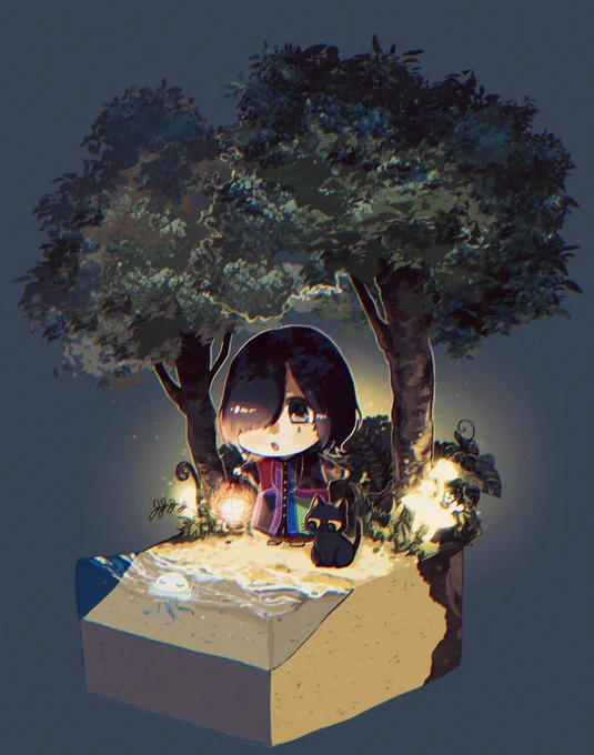 ヴィネットイラスト。 