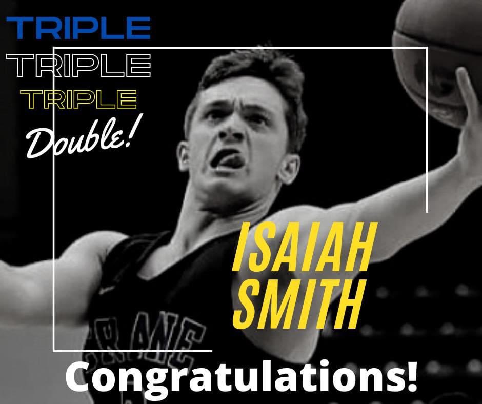 <a href="/isaiahparker03/">Isaiah Smith</a> congrats on the triple double! Way to be a leader. Keep embracing what this senior year has in store and good luck the rest of the way.