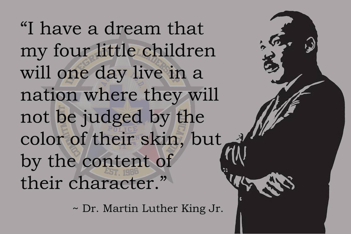 Today, on this national holiday, we not only remember Dr. Martin Luther King Jr., we also strive to ensure the dreams he had for his four children in 1963, are the realities we provide for our children within @AustinISD today.

#MLKDay 
#EquitablePolicing
#ContentofYourCharacter