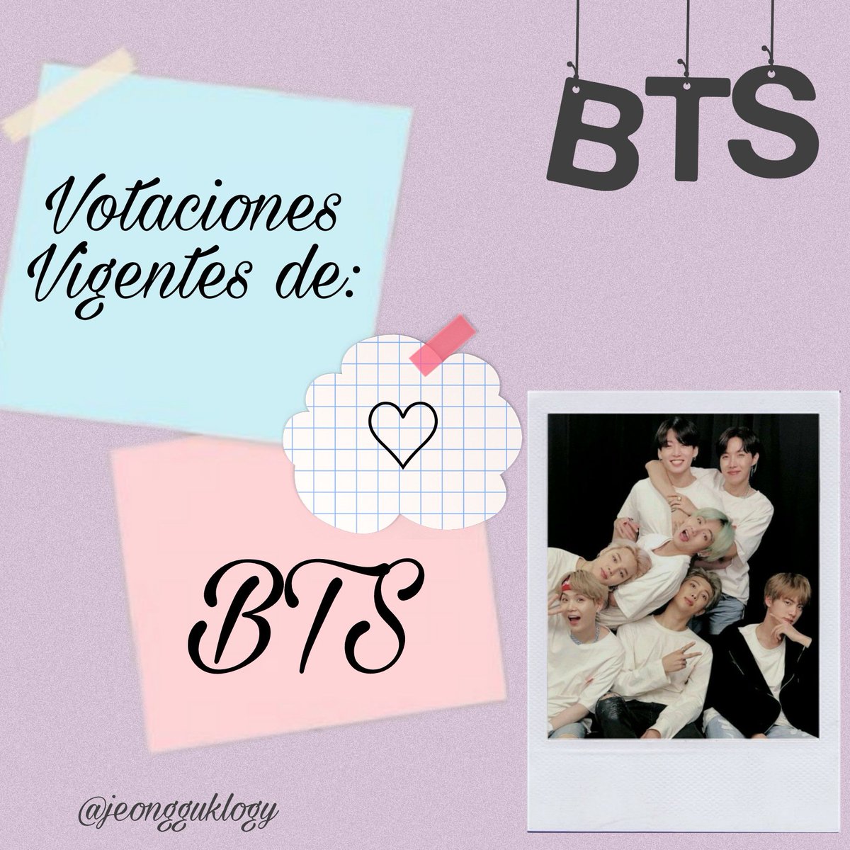 Jeongguklogy's tweet photo. 📍DIFUNDAN POR FAVOR 

- Thread de votaciones vigentes de @BTS_twt: https://t.co/SCnKiziTki