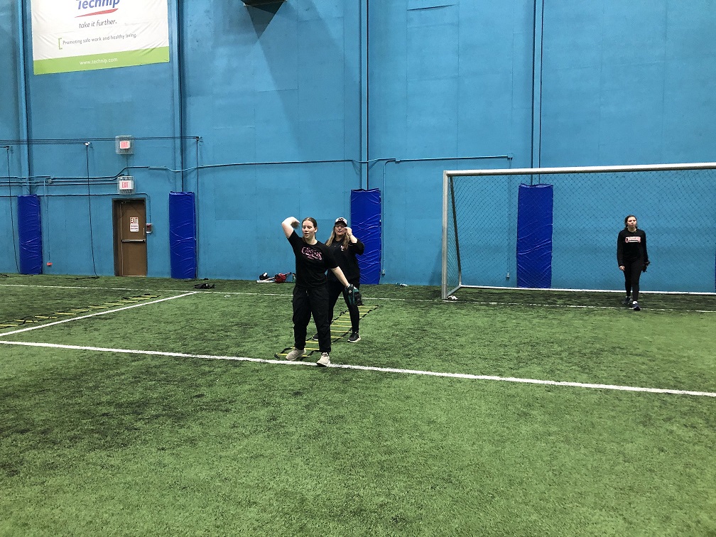 MarkHealyNL's tweet photo. Lots going on in week 3 of the @baseballstjohns &amp; @NLGirlsBaseball #WinterBall program. Coach #TroyCroft with a close on eye #Hitting. Coach #BobMorgan talking #Infielding. Coaches @CK2_CK2 and @HealyMaddi talking #Outfielding. Coach @ShellyH6 working them hard at #Agility. https://t.co/KLY9UvC8O4