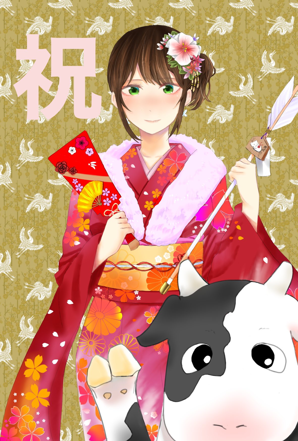 なぅ フォロバ100 できた 恭賀新年 成人式 いろんなおめでとうを込めて この1年が良い年でありますように 絵描きさんと繋がりたい デジタルイラスト 女の子イラスト 正月イラスト 成人式イラスト T Co Okjbgsjdft Twitter