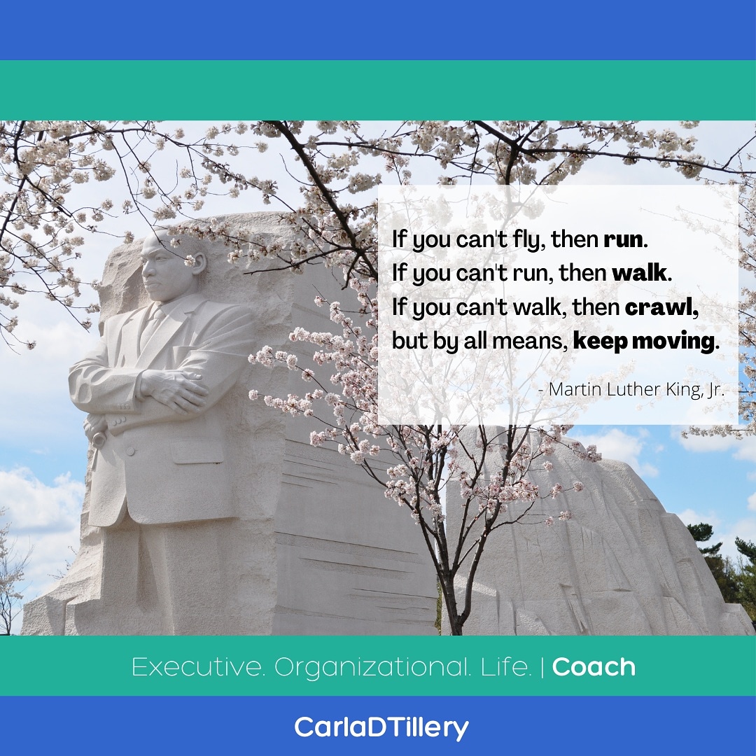 CarlaDTillery's tweet photo. Honoring the journey, commitment, legacy, and call to action from Dr. Martin Luther King, Jr. There is still much work to be done, but by all means, let's keep moving!

#mlk #mlkday #mlkquotes #lifecoaching #lifecoach #carladtillery #keepmovingforward https://t.co/rZlQJhbZuK