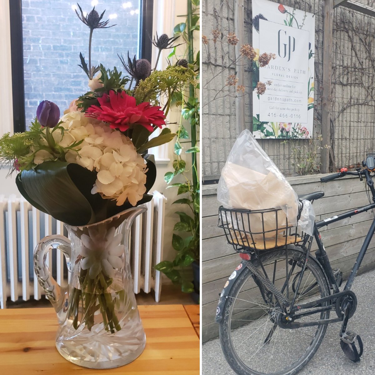 DaveLikesBikes's tweet image. Many thanks to @Gardenspath Floral Design for the absolutely gorgeous Leslieville Hand Tied bouquet 💐🚲

#BikeLocalShopLocal