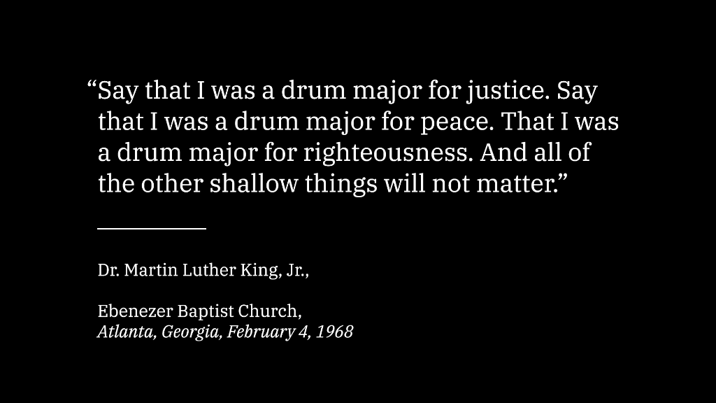 IBM's tweet photo. Committing his life to serving others, Martin Luther King Jr. focused on making the world a more just place. Today, as the push for progress continues, we honor the legacy of Dr. King. #MLKDay https://t.co/SnSJON63yN