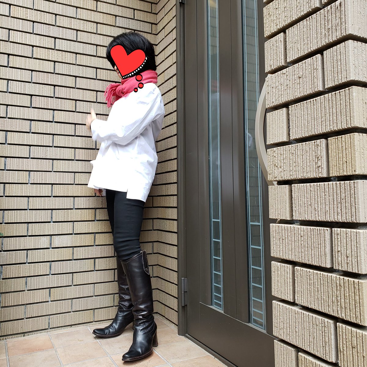 ট ইট র Hirari Workingアラカン おしゃれを人生の彩りに オールブラックの上下に ｊ のシャツ パンツの裾はブーツインのお仕事コーデ 着こなしの鮮度があがるわ 足元が冷えないわ で ブーツインって大人世代にこそおすすめしたいです てな話を