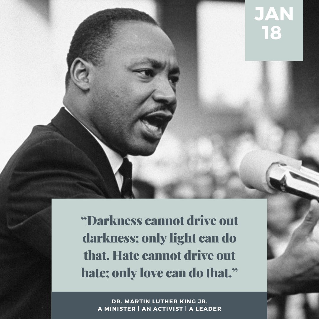 ILOTA1918's tweet photo. On this day we honor the life of Dr. Martin Luther King Jr. A minister, an activist, and a leader. Let’s continue to be moved by his abundance of love, light, and powerful words that continue to be so relevant to what we are witnessing in the world today. https://t.co/31ex8wI1wB