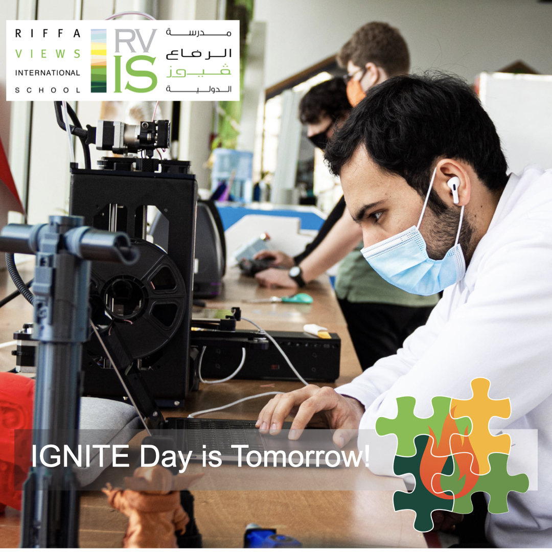 rvis_bh's tweet photo. Tomorrow is our favorite day of the week! IGNITE Day! A day for students to explore their passions and help lead the future of learning! #RVISIgnite #rvisionaries #issedu #bahrainedu https://t.co/kl79BQ9Nna