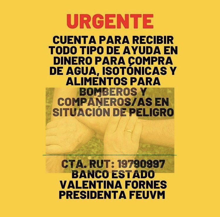 moots chilenos cuídense muchísimo por favor, aquí hay algunas recomendaciones e instrucciones sobre que hacer ante el humo y links para donar (instructions for smoke protocol and donation links)