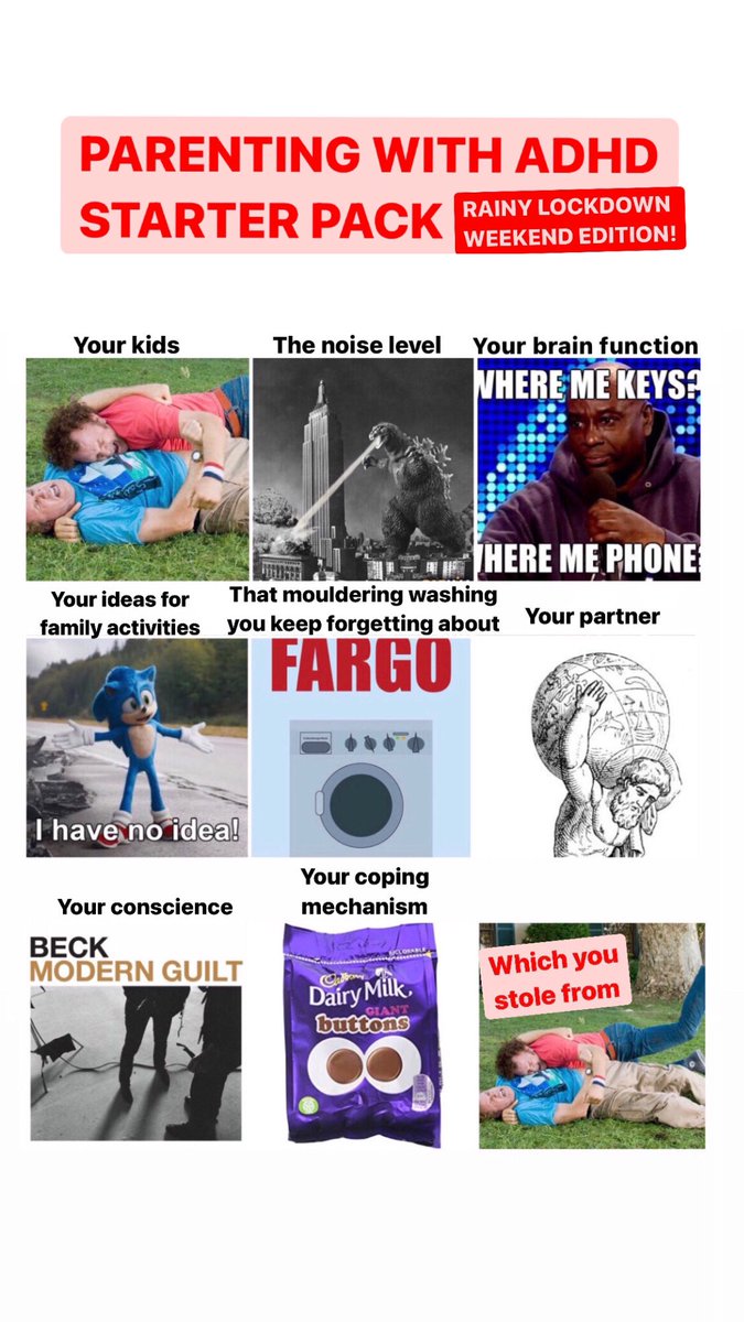 orbyn's tweet photo. PRESENTING MY THINKPIECE ON #PARENTINGWITHADHD under #LOCKDOWN in handy Instagram story format, because ADHD. https://t.co/86BIqS37fB