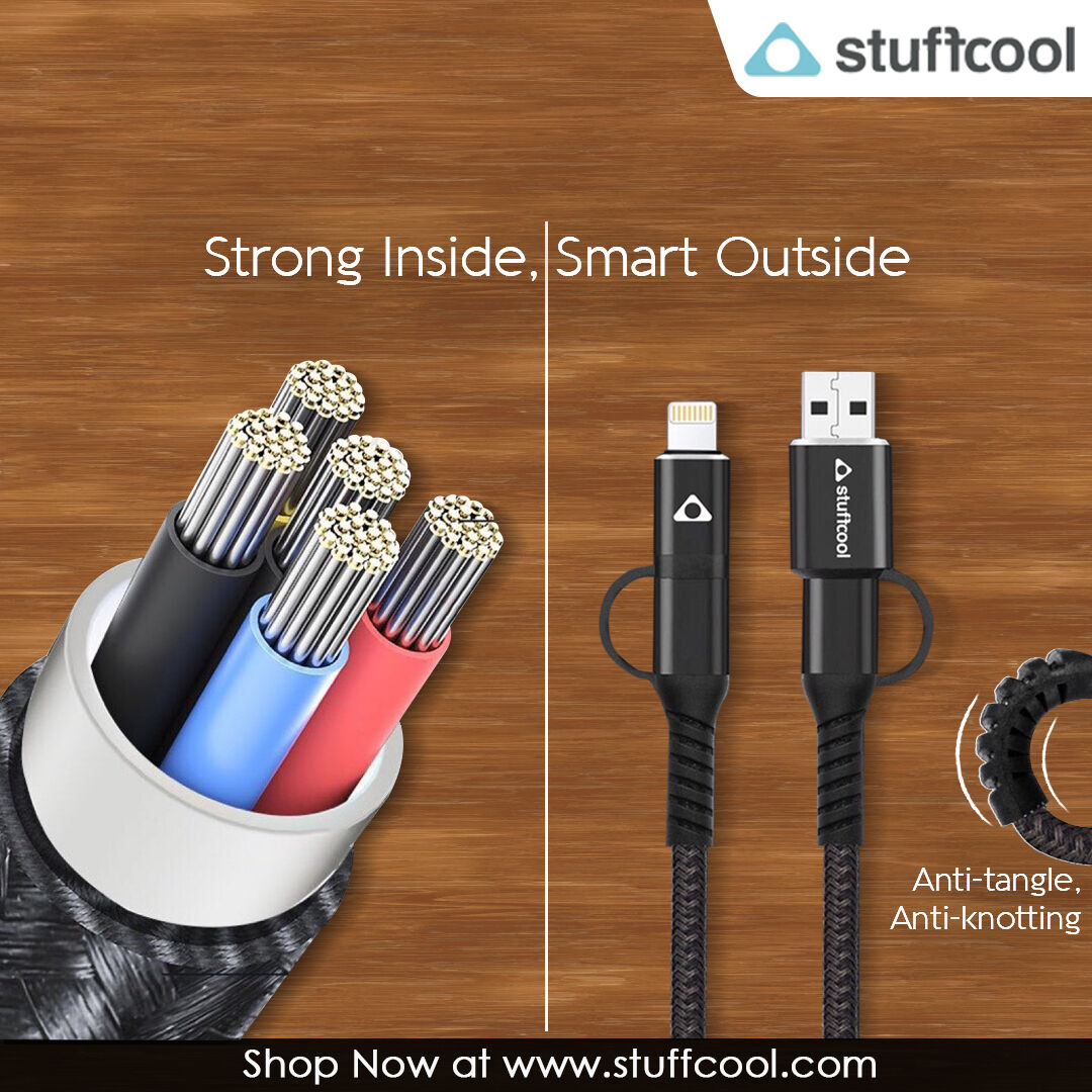 Stuffcool's tweet image. Cut the mess - use just the best! 4 in 1 multi-port cable, enables to use:
✔️ USB to lightning
✔️ USB to C
✔️ Type-C to Lightning
✔️ Type-C to Type -C
Shop Now: t.ly/S8OQ
.
.
.
#stuffcool #Multiport #QuadCable #Micro #FastCharge #ShopOnline #HomeDelivery #4in1cable