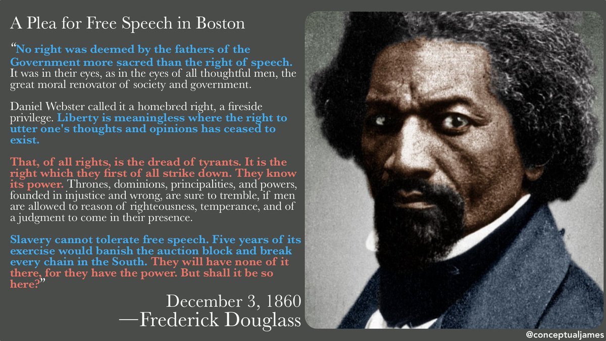 RT @ConceptualJames: Why Frederick Douglass is one of the greatest Americans to have ever lived. https://t.co/9fOy7w5OUt