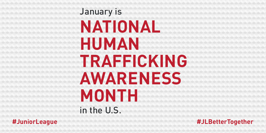 JuniorLeague_JC's tweet photo. January is National #HumanTrafficking Awareness Month in the U.S. In 2019, @Polaris_Project, who runs the National Human Trafficking Hotline, received 11,500 reports of human trafficking. https://t.co/wx1H9dqeRB 
#NHTAM #NHTAM2021 #JLBetterTogether #JuniorLeague #JLJC https://t.co/fiW1jxcGKH