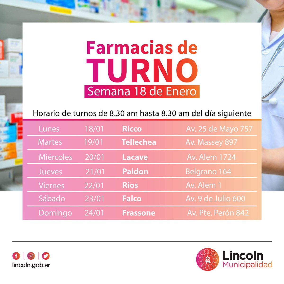 Municipalidad de Lincoln tweet media