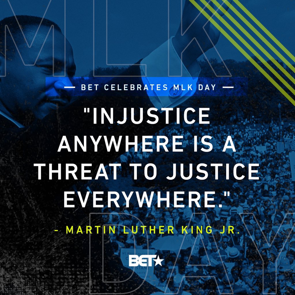 BET's tweet photo. Today we honor the amazing and legendary, Dr. Martin Luther King Jr. He knew the risk and he still fought for our civil rights. We will NEVER forget such bravery. #MLKDay #MLKDay2021 https://t.co/BEbJat7btk
