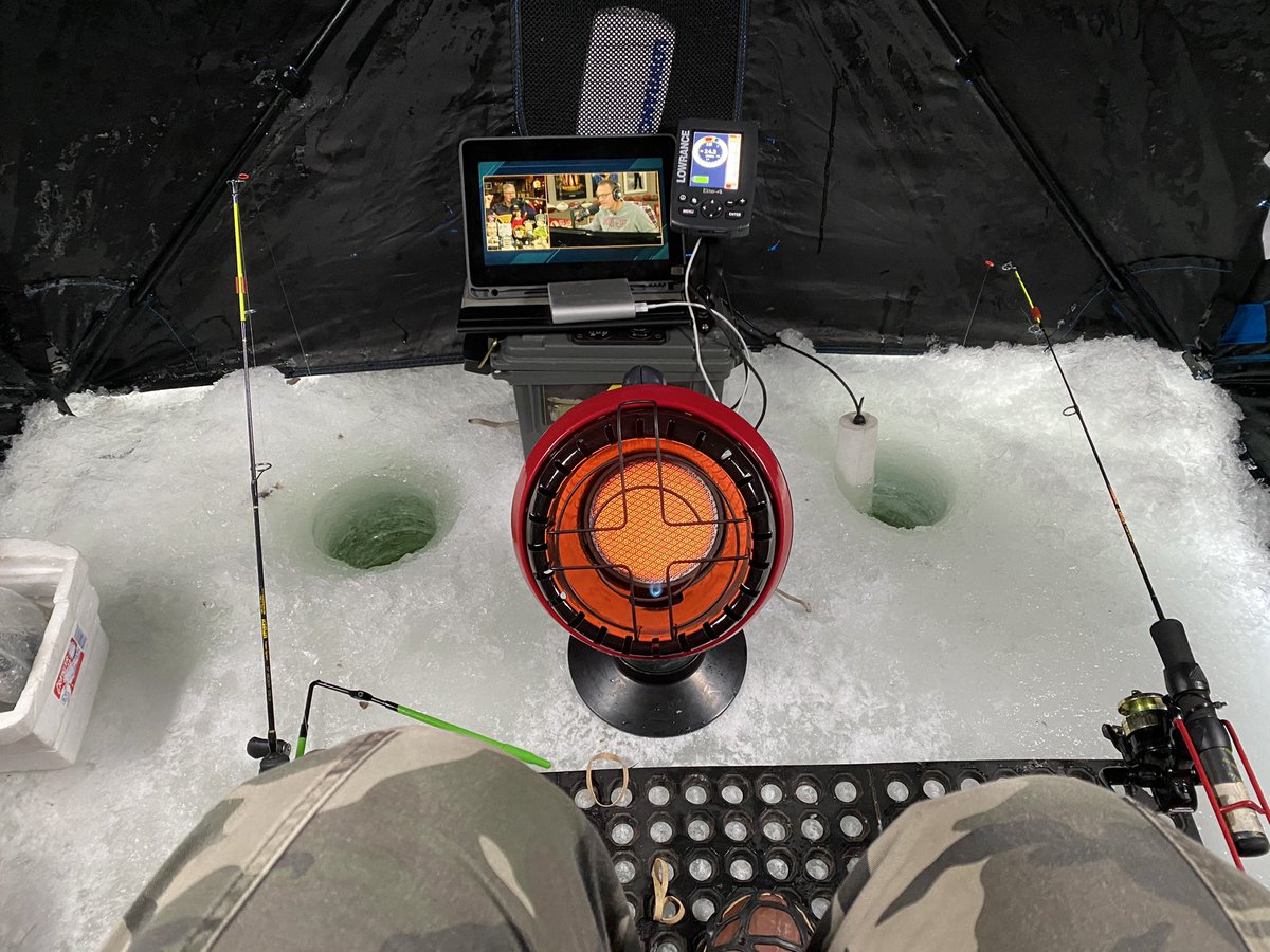 Watching <a href="/THE_Dan_Patrick/">Dan Patrick</a> show while ice fishing. <a href="/PaulPabst/">Paul Pabst</a> <a href="/HiMyNameIsSeton/">Seton O'Connor</a> <a href="/andrewperloff/">Andrew Perloff</a> <a href="/brooklynfritzy/">Todd Fritz</a>