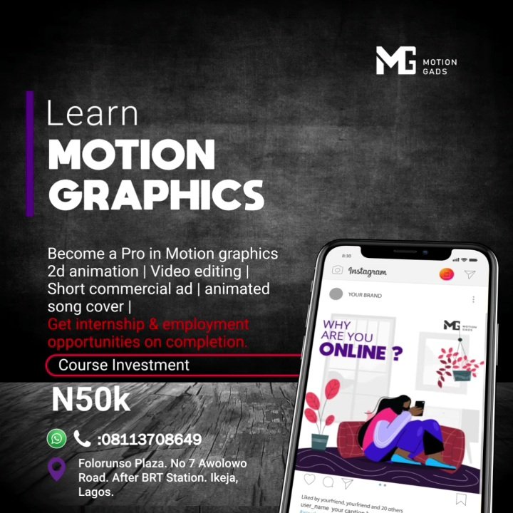 Motion_gads's tweet image. The new course outline is out and I am so excited about the 5th week when our students will be creating their explainer video ad.
The first will be Text-based
While the second character-based.
.
#motiongraphicsclass #motiongraphicstutorial #2danimationclass #videoeditingclass