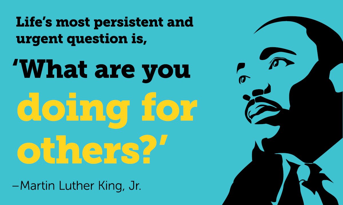 Creek View ES (@creekviewelem) on Twitter photo As we honor the life & work of Dr. King today, let’s remember this holiday was meant to be a day “on” in service. If you are looking for ways to be of help to others, consider collecting non-perishable foods for the Student Council food drive. As we honor the life & work of Dr. King today, let’s remember this holiday was meant to be a day “on” in service. If you are looking for ways to be of help to others, consider collecting non-perishable foods for the Student Council food drive.