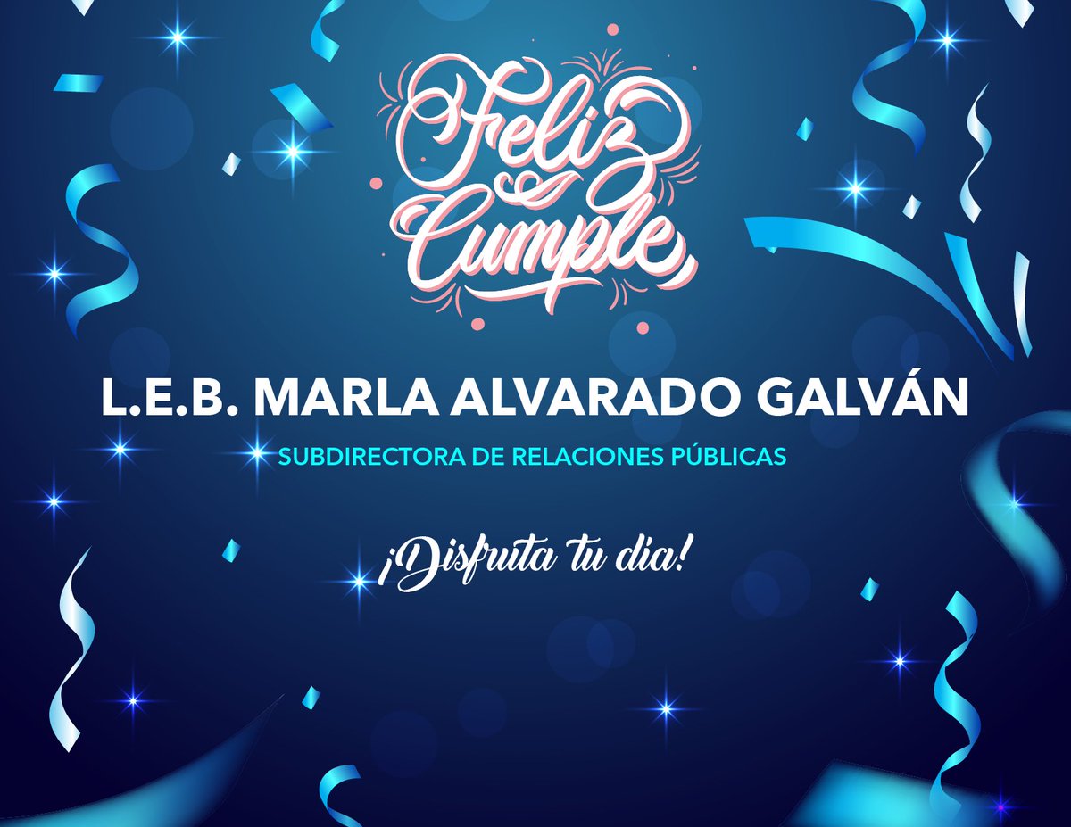 Muchas felicidades @MarlaAlvarado19 mis mejores deseos hoy y siempre ¡Feliz Cumpleaños! 🎂 https://t.co/GMOdefdYMU