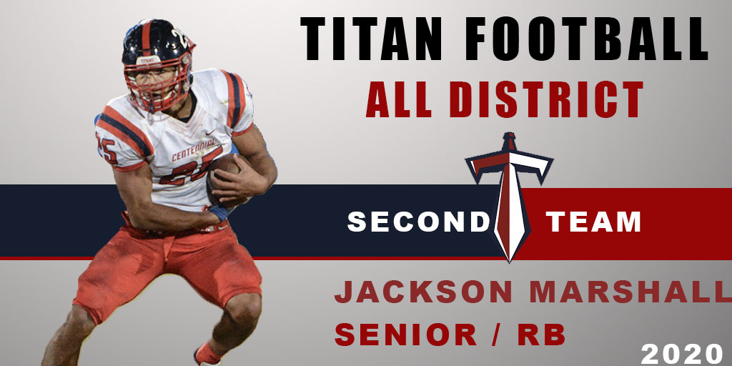 Congratulations <a href="/GraysonDayries/">Grayson Dayries</a>, <a href="/MaxDodson33/">Max Dodson</a> and <a href="/Jax_Marshall25/">Jackson Marshall</a> (both RB/LB) on being named 5-5A 2nd Team All District