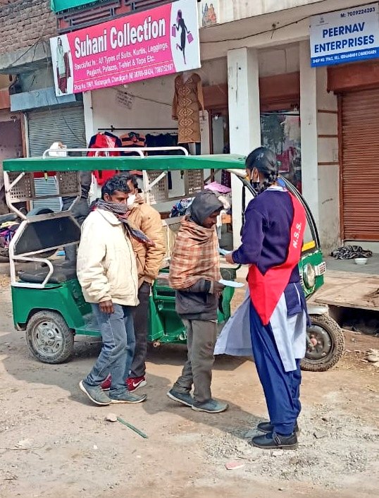 NSSRDChandigarh's tweet photo. #Not_ME_But_YOU
#SpecialCamping
#NSSunit of GMSSS-18 for #7DaysSpecialNSSCamp inargurated by Prof. Bikram Rana (SNO, CHD) followed by distribution of #HomeMadeMasks to nearby area of school premises.
#United2FightAgainstCorona
@_NSSIndia @YASMinistry @KirenRijiju @PMOIndia https://t.co/g9lxFhKRFj