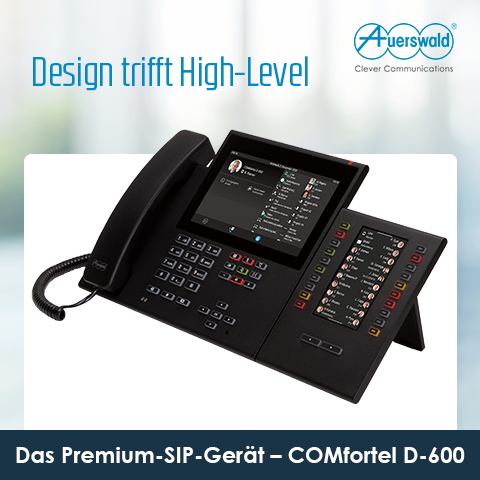 Das Auerswald COMfortel D-600 ist ab sofort erhältlich!!!

Erfahrt mehr unter:
rds-data.com/auerswald-d-60…

#Auerswald #SIP #voip #rdsdata #pbx #oererkenschwick #cloud #stayathome #homeoffice