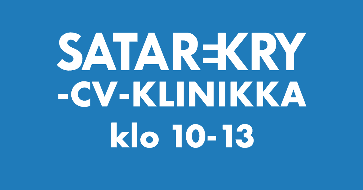 Tarvitsetko apua CV:n tekemiseen? CV klinikan ilmoittautuminen on nyt auki osoitteessa buff.ly/3oWZMds Tsekkaa myös vinkit hyvän CV:n kirjoittamiseen 👉 buff.ly/3bN9J9B
#satarekry2021 #cv #cvklinikka #rekrymessut
