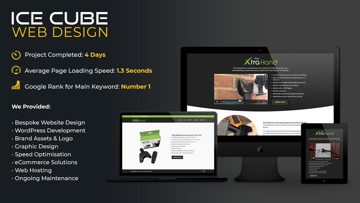 IceCubeDesign's tweet image. We have really enjoyed playing our part in the launch of the XtraHand and the Drill Buddy website: drillbuddy.net