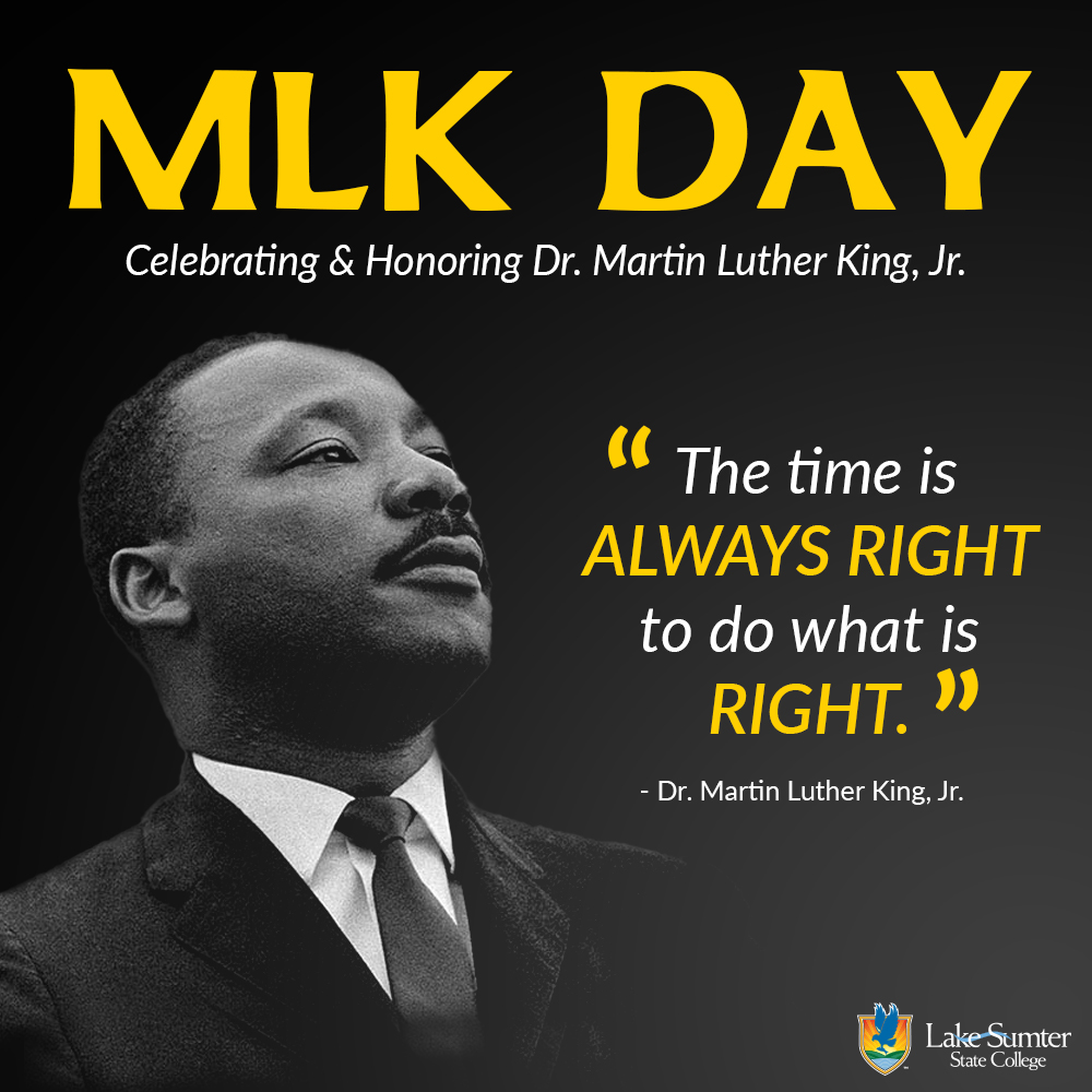 LSSCedu's tweet photo. "The time is always right to do what is right."
-Dr. Martin Luther King, Jr. https://t.co/b09zdpFykP