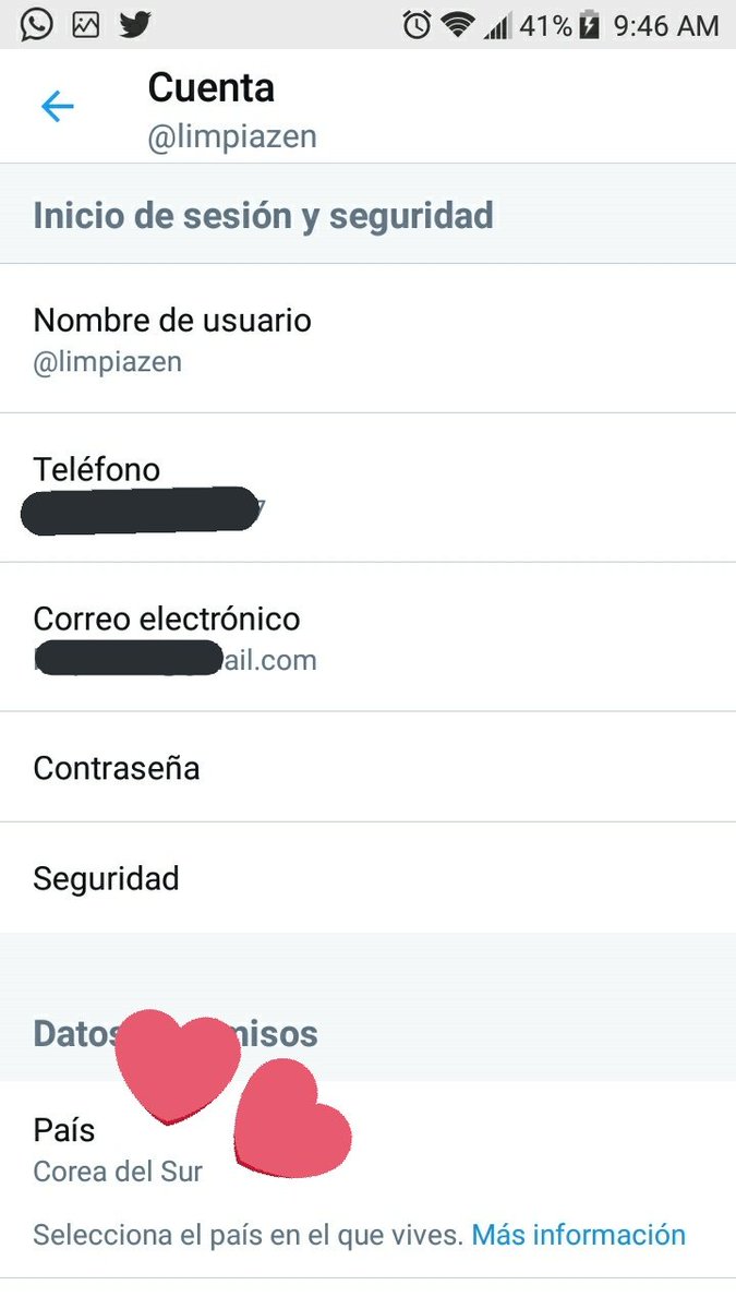 limpiazen's tweet photo. Para hacer tendencia en Corea tiene que cambiar su ubicación a Corea del Sur.
En configuración van a cuenta, ahí deberán dar clic en "País" y buscar Corea del Sur y dar clic.
#PROTECTWAYV
#SMPROTECTOURARTISTS
#SMProtectWayV
#LABELVPROTECTWAYV
@SMTOWNGLOBAL https://t.co/3d9tDP9VWn