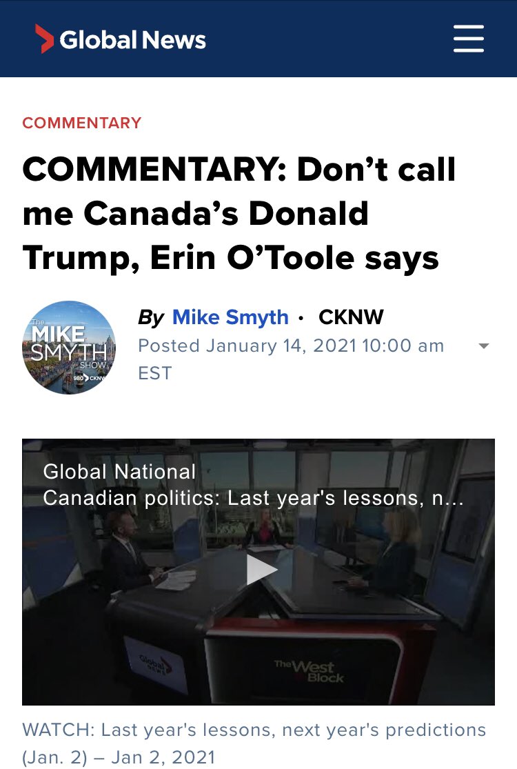 So when  #ErinOTrump wants it both ways after he & the  #CPC consciously participated in the same types of willful incendiary lies & disinformation that led to a fascist coup attempt in  #DCRIOTS, he reveals himself as part of the disease, not the cure.  #cdnpoli